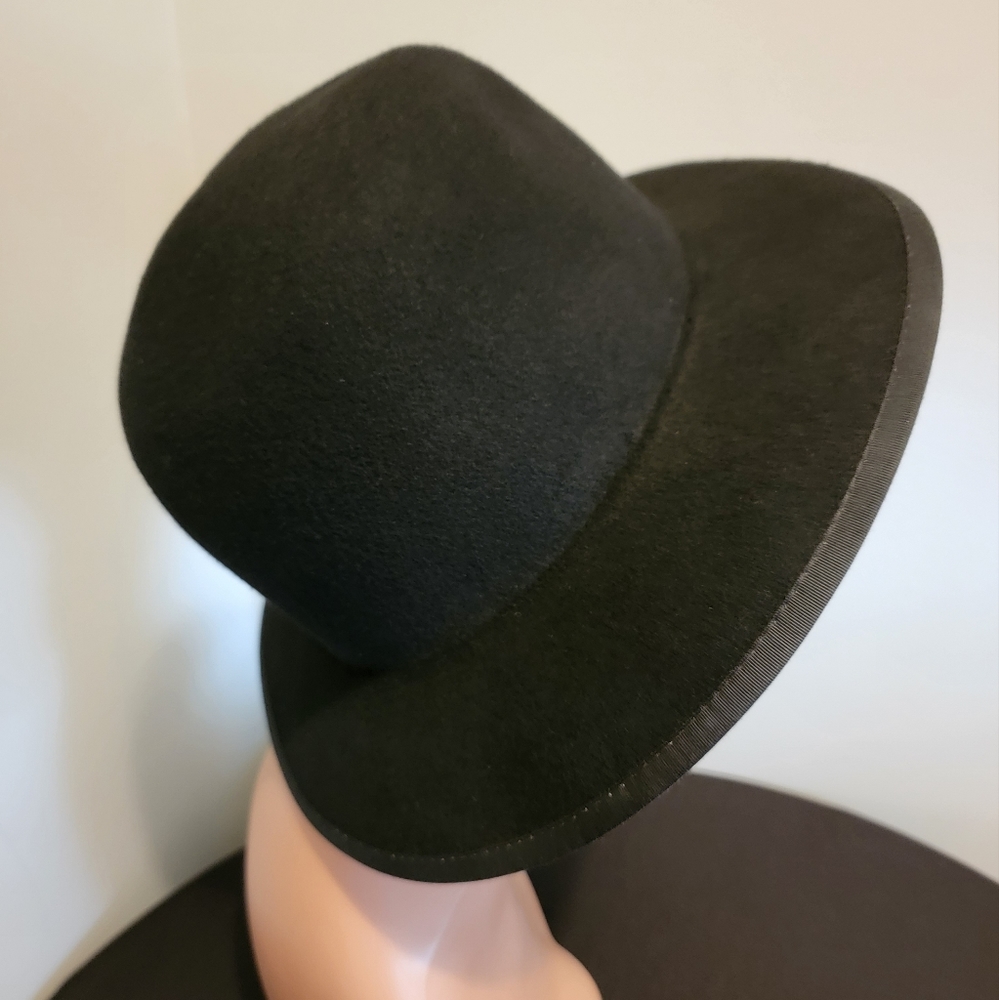 J. Crew 100% Wool Fedora Black Size XL 23" - Picture 9 of 13